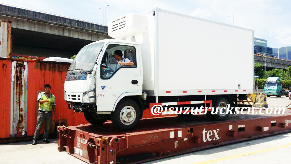 Isuzu 600p 7 Ton Van Truck, caminhão refrigerador, novo caminhão refrigerador Isuzu pequeno