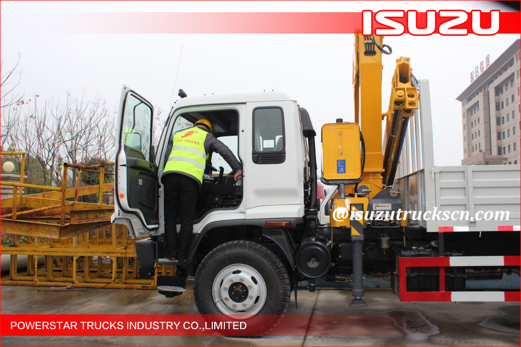 10Wheels Isuzu Knuckle Boom Truck Mounted Crane With 13m Max Reach