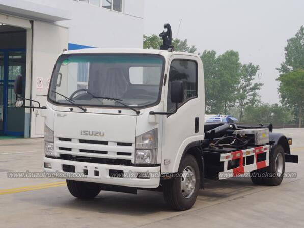 8Tons NPR ELF ISUZU Hook lift garbage truck for sale