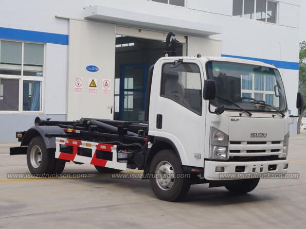 8Tons NPR ELF ISUZU Hook lift garbage truck for sale