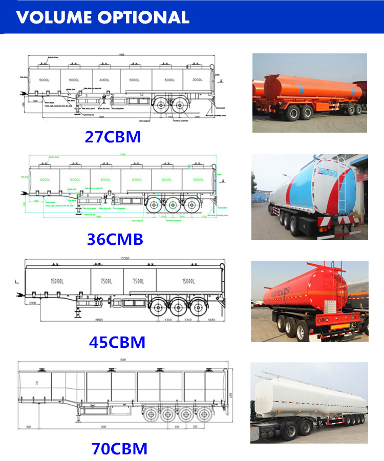 50,000L Oil tanker Transport trailer