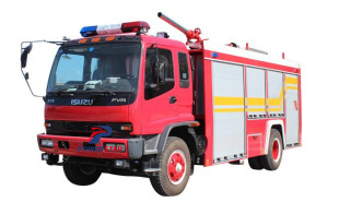 Veículo de bombeiros de espuma Isuzu para exportação