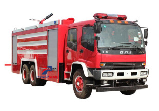 Japão Isuzu água espuma combate a incêndio concurso motor de bombeiros