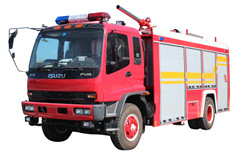 Armênia 4x2 5000L caminhão de bombeiros de espuma de água com cabine única Isuzu