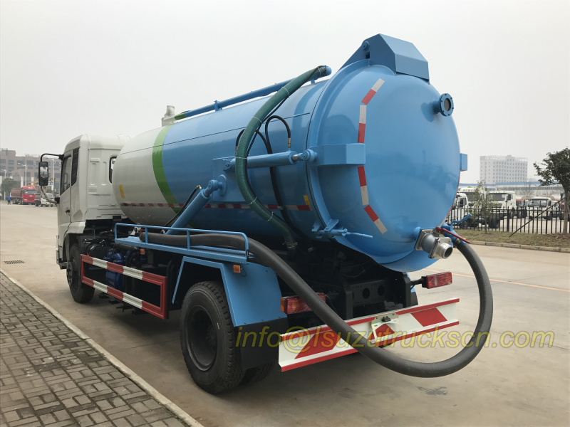 RHD Sewage Vacuum Truck China Dongfeng sewer cleaning trucks