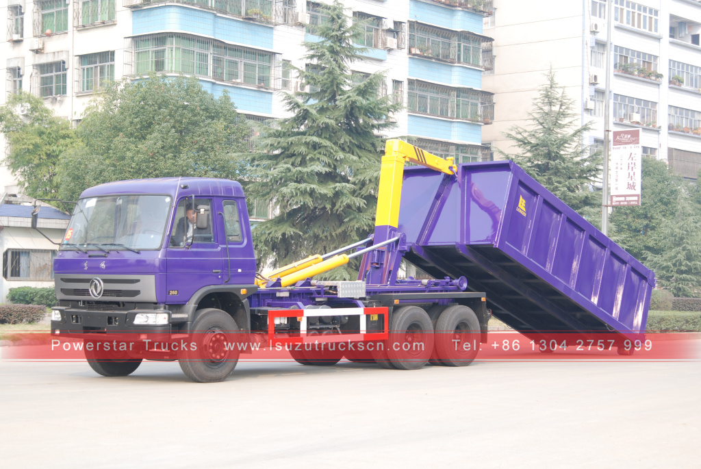 Japan best 20tons 6X4 Swing Arm Type Garbage Truck Hook Lift Garbage Truck for Sale