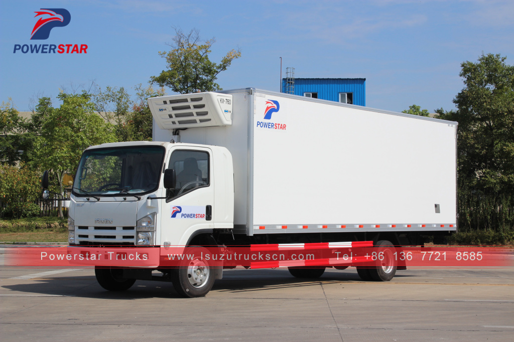 Polinésia Francesa Isuzu food truck geladeira freezer van caminhão para venda de carne e peixe