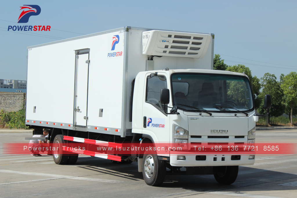 Polinésia Francesa Isuzu food truck geladeira freezer van caminhão para venda de carne e peixe