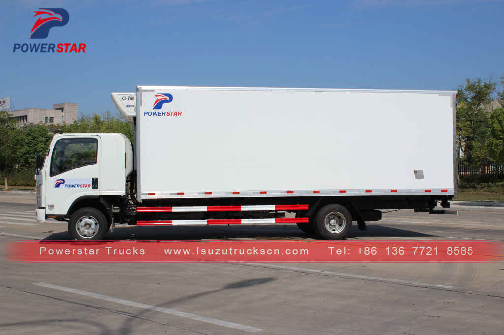 Polinésia Francesa Isuzu food truck geladeira freezer van caminhão para venda de carne e peixe