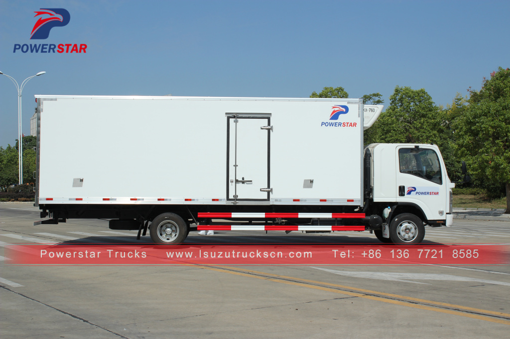 Polinésia Francesa Isuzu food truck geladeira freezer van caminhão para venda de carne e peixe