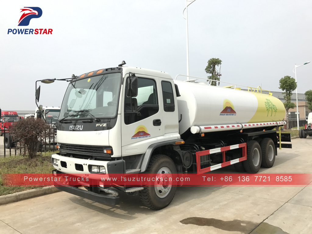 Mongolia ISUZU FVZ water delivery truck water spray bowser for sale