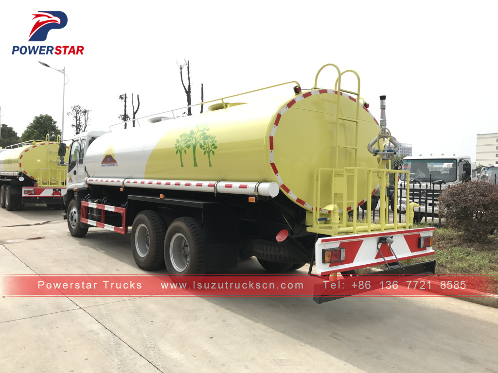 Mongolia ISUZU FVZ water delivery truck water spray bowser for sale