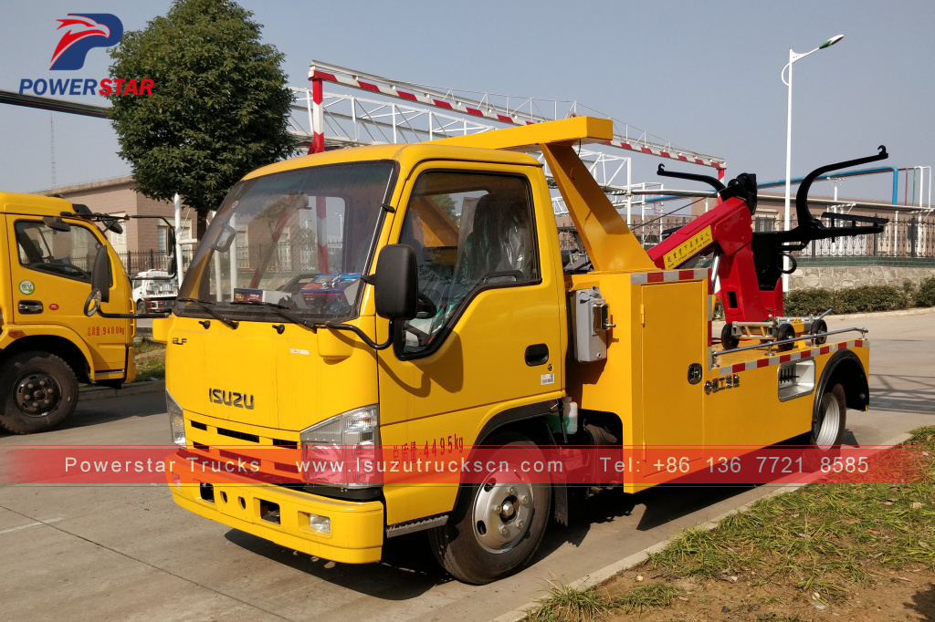 Caminhão de reboque ISUZU do Camboja, veículo de recuperação rodoviária de serviço médio para venda