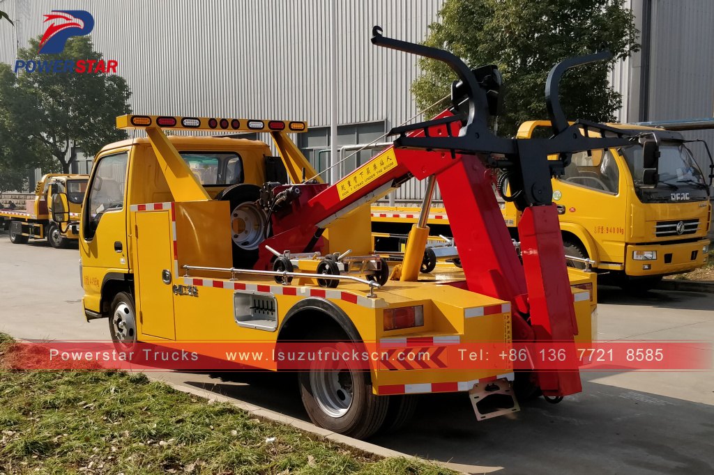 Caminhão de reboque ISUZU do Camboja, veículo de recuperação rodoviária de serviço médio para venda