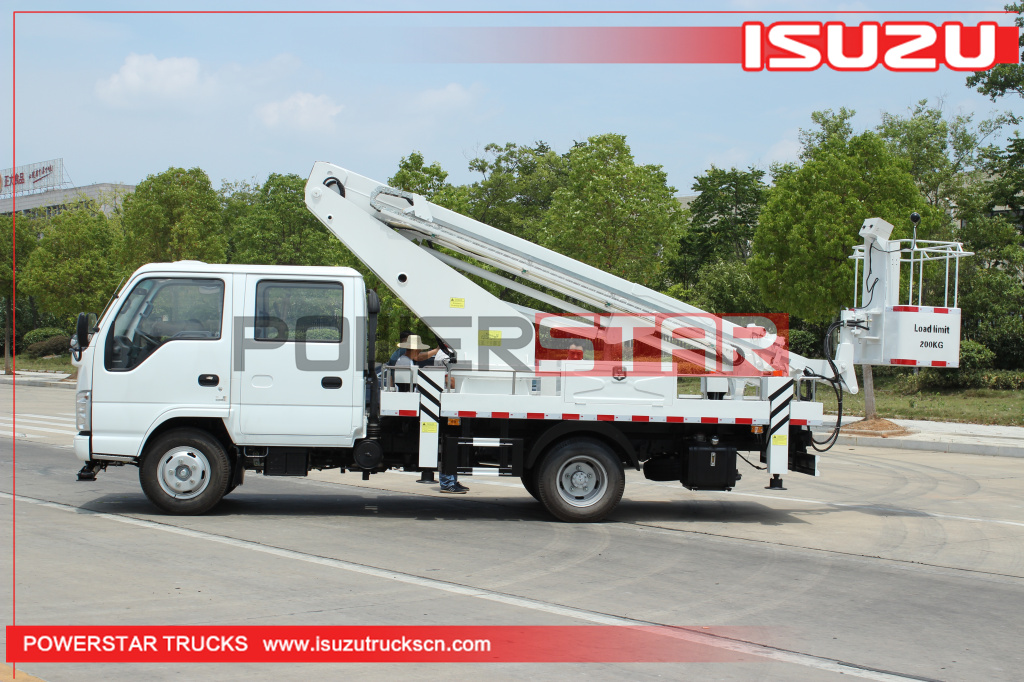 16m Stiff Boom Lift Trucks ISUZU overhead working vehicle