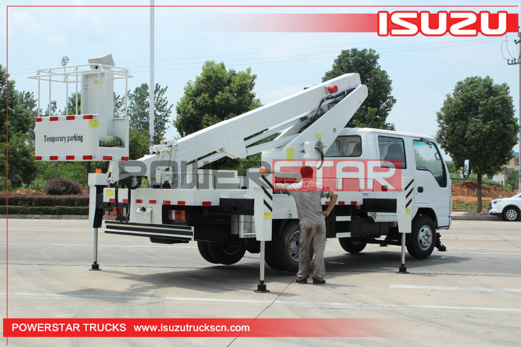 16m Stiff Boom Lift Trucks ISUZU overhead working vehicle