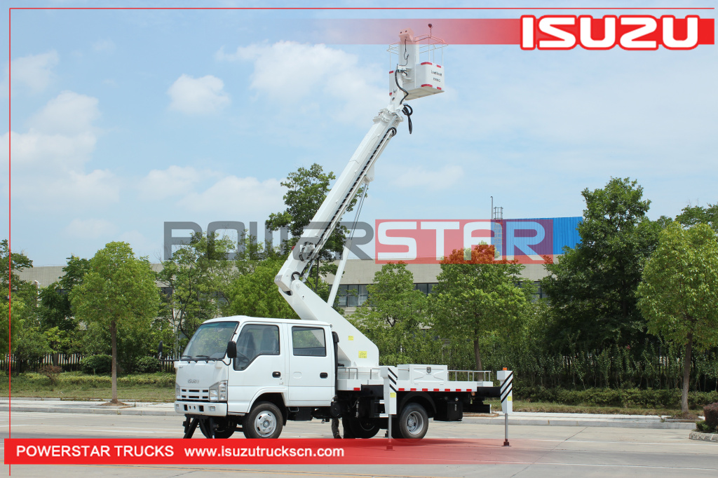 16m Stiff Boom Lift Trucks ISUZU overhead working vehicle