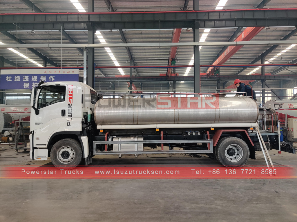 Philippines ISUZU Stainless Steel Drinking Water Truck 12m3 GIGA Potable Water Spray Trucks