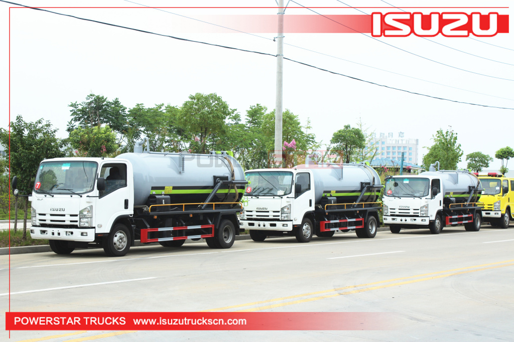 Filipinas ISUZU ELF 700P Vácuo Limpeza Séptica Caminhão Tanque de Sucção de Esgoto