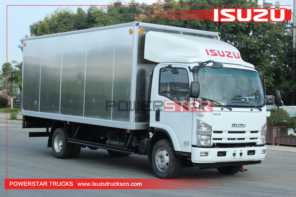 Filipinas Novo 5 toneladas a 10 toneladas 190HP Isuzu 700p 4X2 liga de alumínio Cargo Van Truck