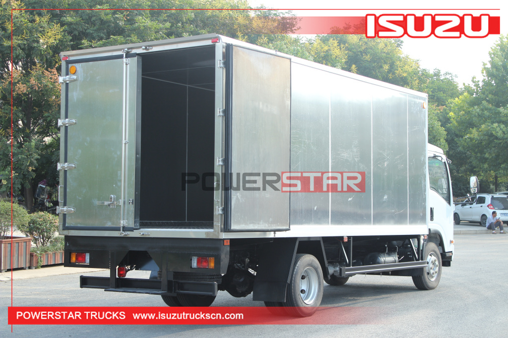 Filipinas Novo 5 toneladas a 10 toneladas 190HP Isuzu 700p 4X2 liga de alumínio Cargo Van Truck