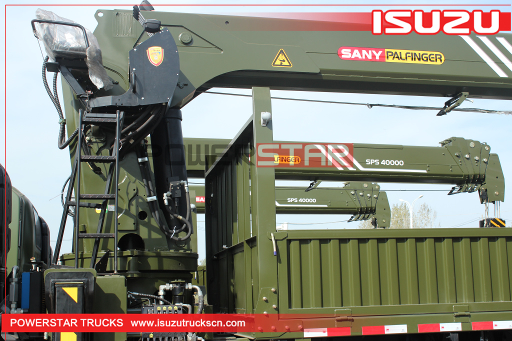 Military Isuzu GIGA VC46/61 Cargo Truck with Palfinger SPS40000 16Ton stiff boom Crane