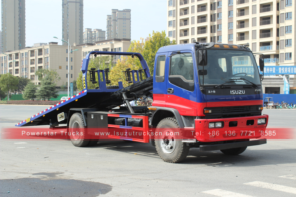 HAITI Powerstar ISUZU destruidor de plataforma plana de 8 toneladas destruidor de caminhão de reboque para venda