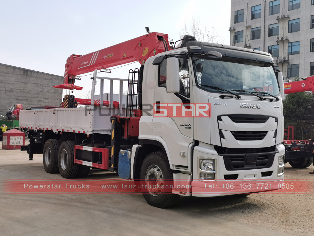 Authorized Distributor New ISUZU GIGA heavy Cargo Truck Mounted 16Tons Telescopic stiff Boom Crane Palfinger SPS40000