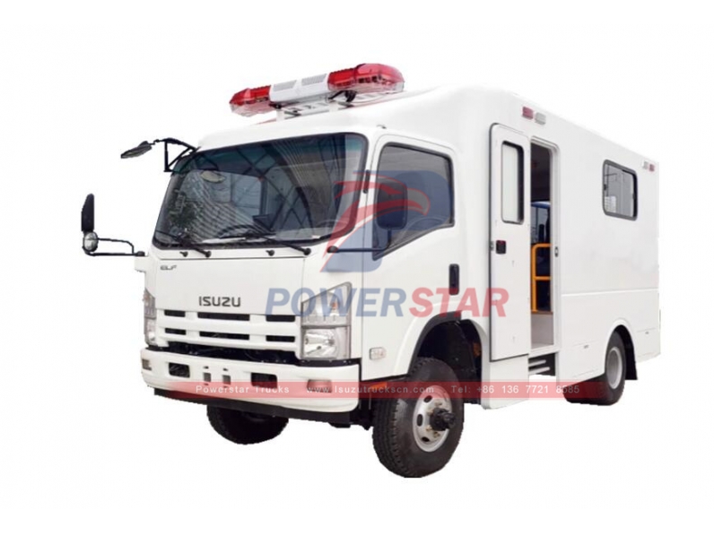 ISUZU NPR/700P/ELF 4X4 com tração nas quatro rodas Ambulância Hospital Caminhão de resgate Veículo de transporte de pacientes para venda