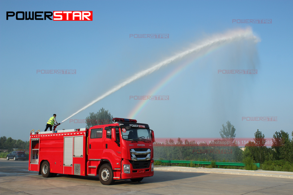 Philippines New ISUZU GIGA Emergency Fire Engine 6UZ1-TCG50 8tons 8,000L Water Foam Fire Fighting Vehicle