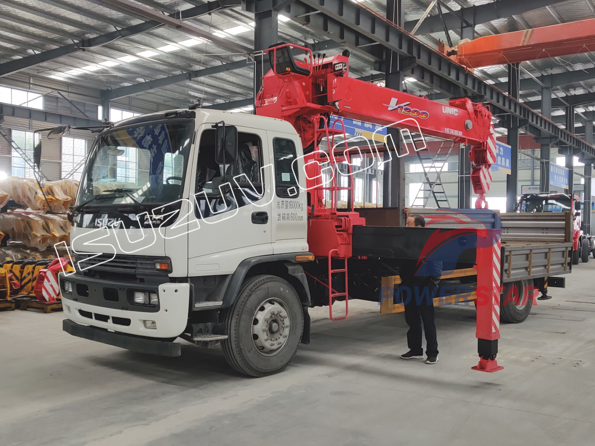 como fazer a manutenção do caminhão guindaste fora de estrada ISUZU FTR FVR