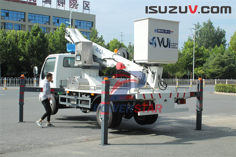 Factory Isuzu NPR ELF 12m 14m Man Lifter Telescopic Aerial working vehicle