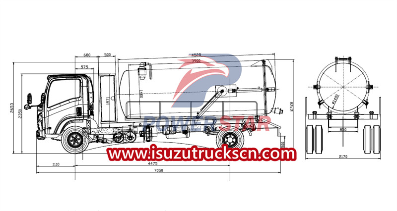 ISUZU sewage tank truck for sale