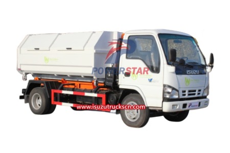 Japan Isuzu Hook Lift Garbage Truck 3tons