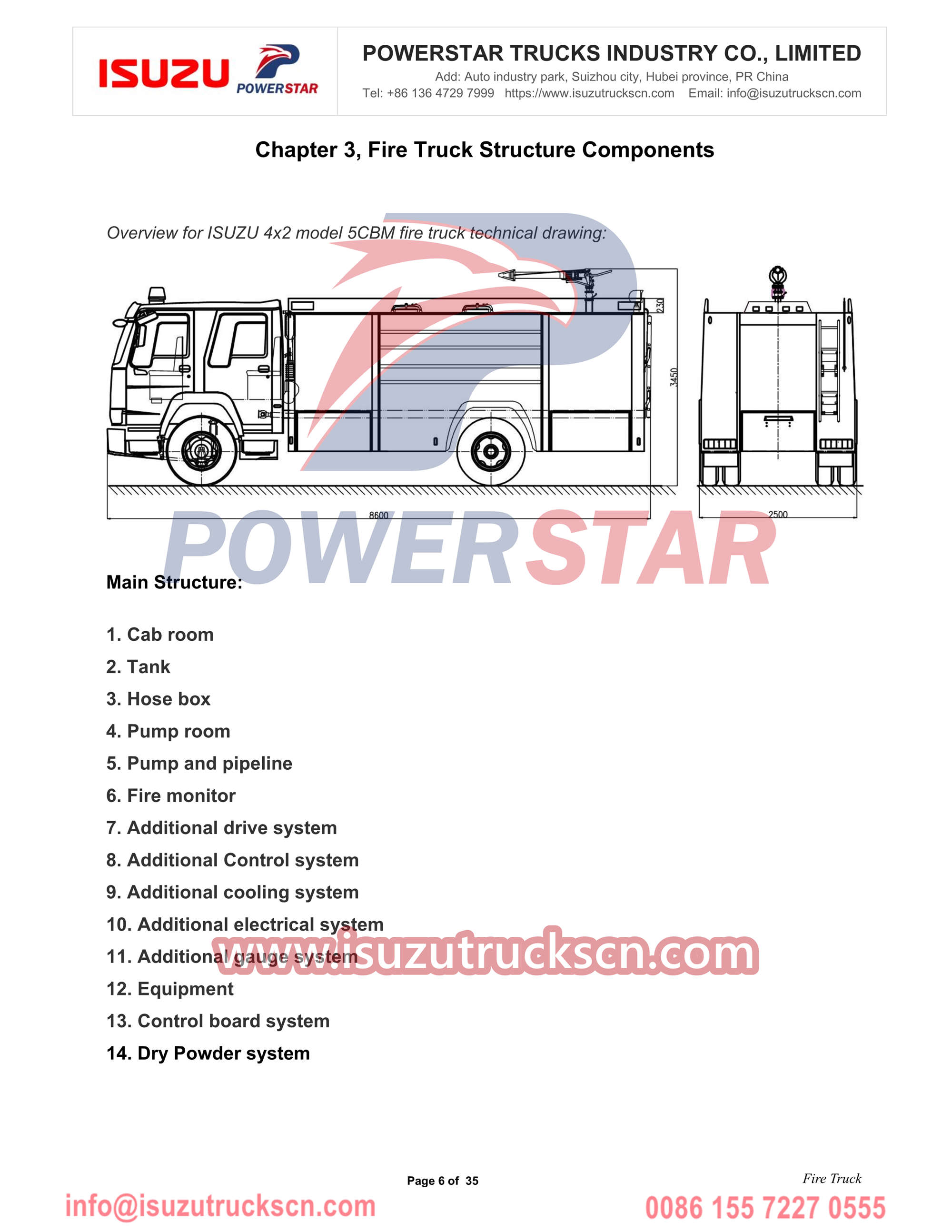 Carro de bombeiros ISUZU FVR 6cbm