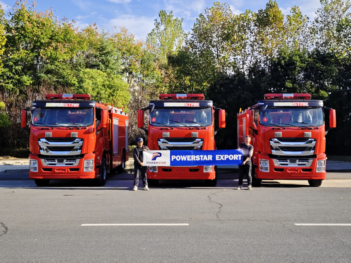 Ethiopia customer made Isuzu giga fire fighting trucks