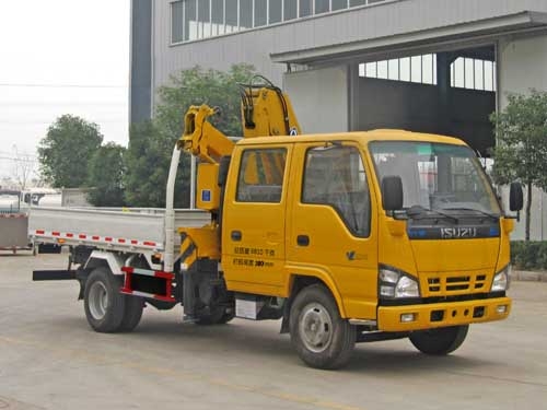 Top brand isuzu Max Heavy Things Small Telescopic Boom Truck Mounted Crane