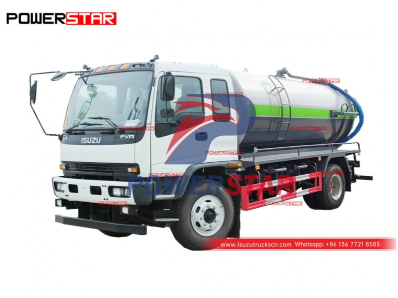 Good price ISUZU FTR/FVR vacuum sewage suction truck for sale