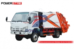 Good price ISUZU 100P 4WD rear load garbage compactor for Philippines