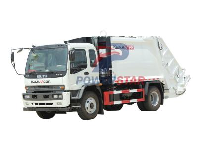 Isuzu FTR republic services rear loader compactor truck