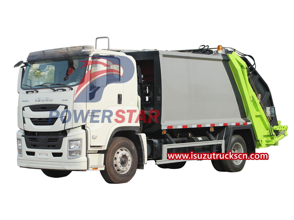 pintura comum para exportação caminhões compactadores de lixo Isuzu
    