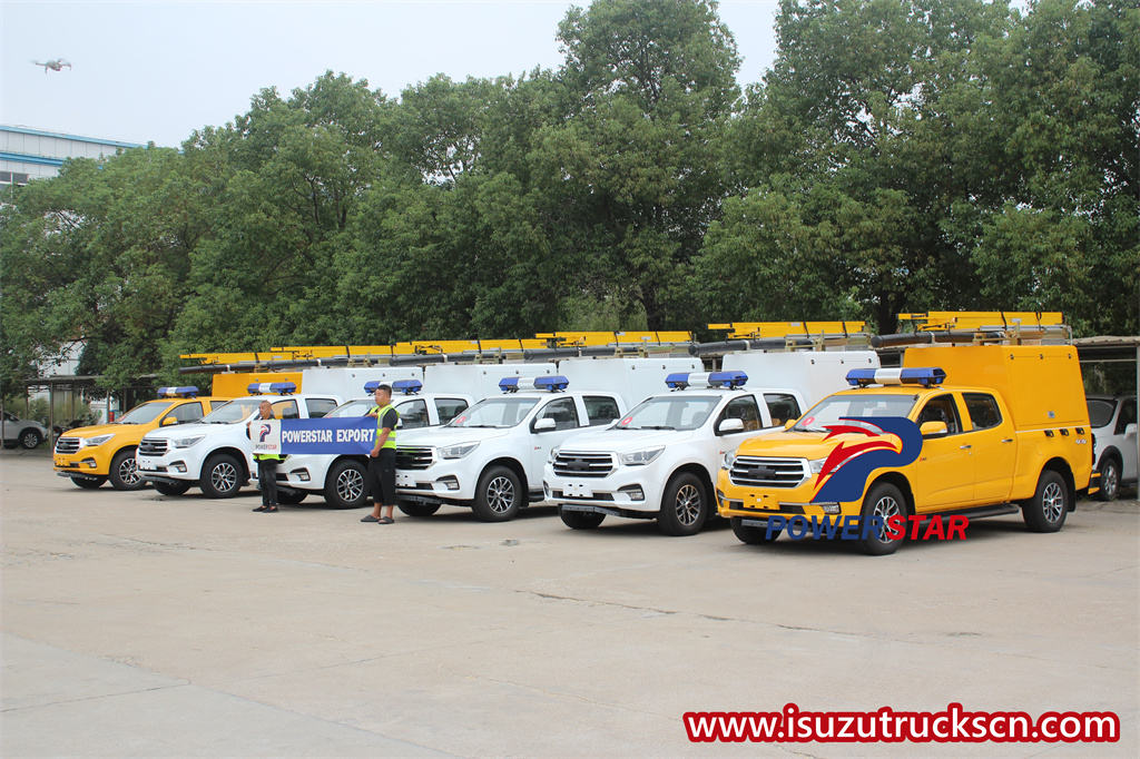 Clientes do Catar compraram 5 unidades de caminhão de oficina móvel ISUZU Pickup