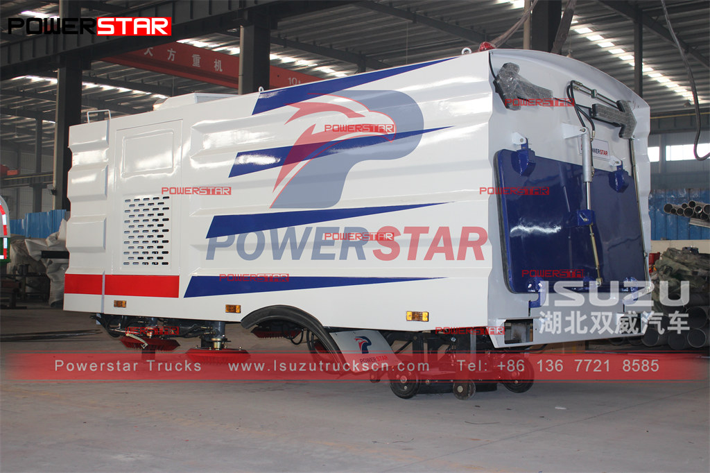 Kit de carroceria para varredora de estrada POWERSTAR 5cbm exportado para a Arábia Saudita para ser montado em caminhão ISUZU NQR
    