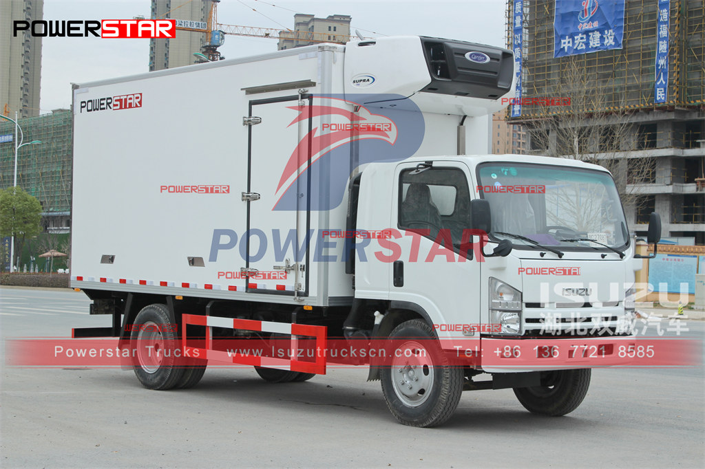 Caminhão freezer ISUZU ELF de 8 a 10 toneladas com unidade CARRIER exportada para Filipinas
    