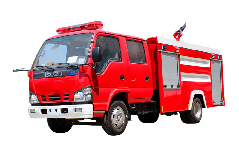 Qual é a característica do caminhão de bombeiros de cabine dupla isuzu 600P
    