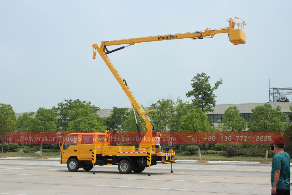 Caminhão aéreo da plataforma de trabalho do Manlift de Filipinas 16m Isuzu
    