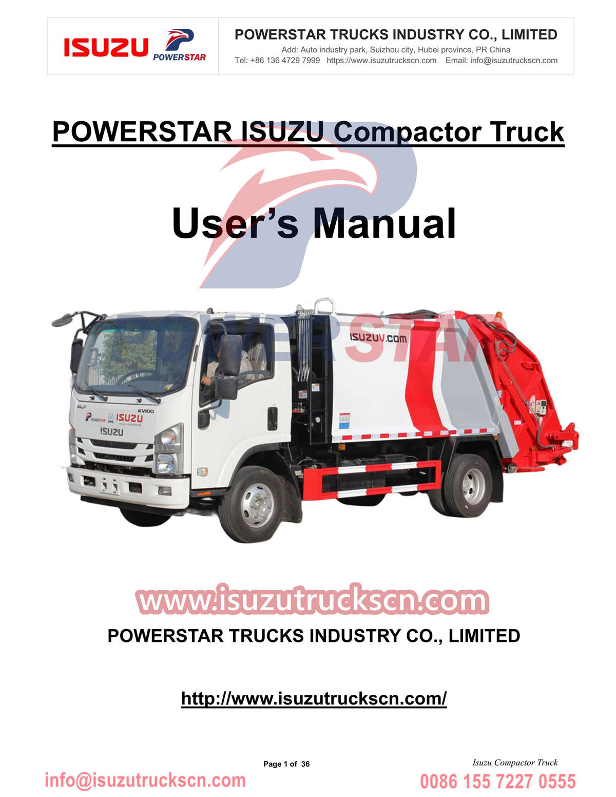 Cliente da Moldávia compra caminhão compactador POWERSTAR Isuzu 6cbm
    