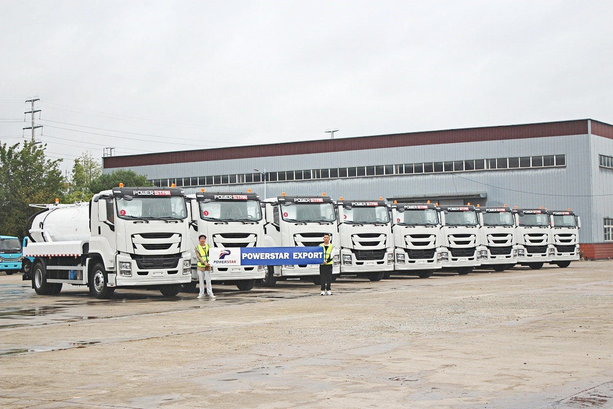 Moldávia 10 unidades Isuzu GIGA Vacuum Truck com bomba MORO PM80A