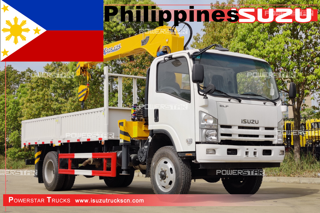 Filipinas - Caminhões guindaste de lança ISUZU 4X4 NPR/ELF
    