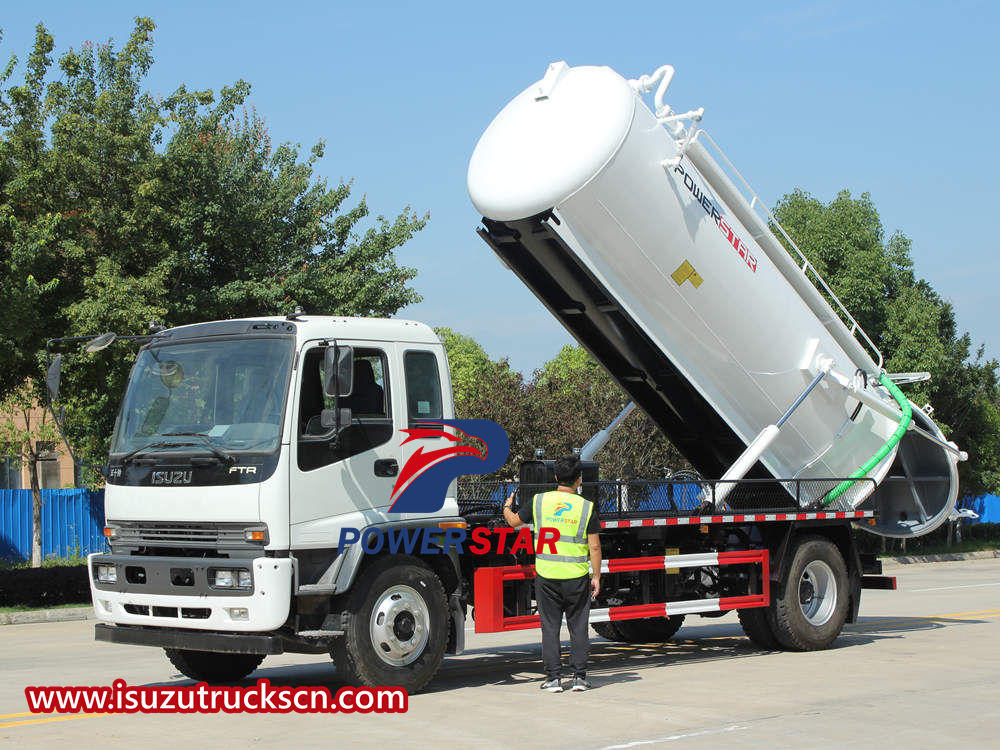 Princípio de funcionamento do caminhão de sucção a vácuo Isuzu
    